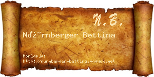 Nürnberger Bettina névjegykártya